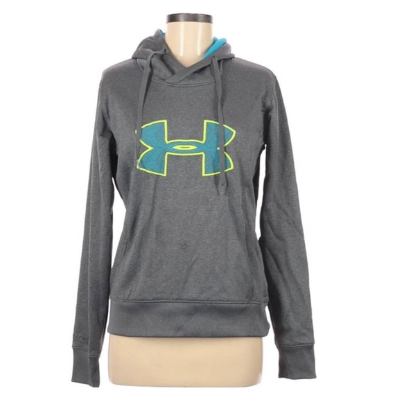 Under Armour Cold Gear Semi Fitted Big Logo Hoodie Sweatshirt Women's Size Large - Picture 1 of 6